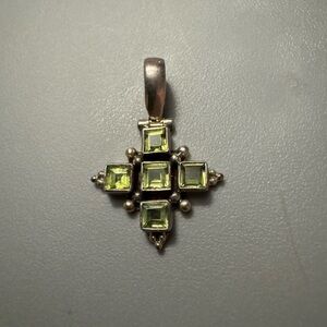 Sterling silver and peridot pendant new!